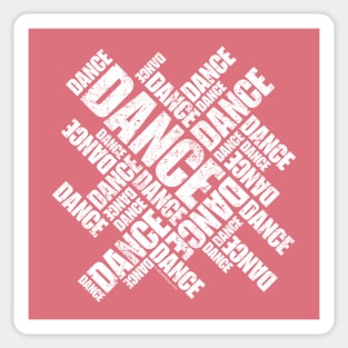 Typographic Dance (Distressed) Sticker